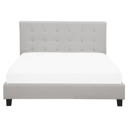 Cama de água Tecido LA ROCHELLE 160 x 200 cm Cinzento claro