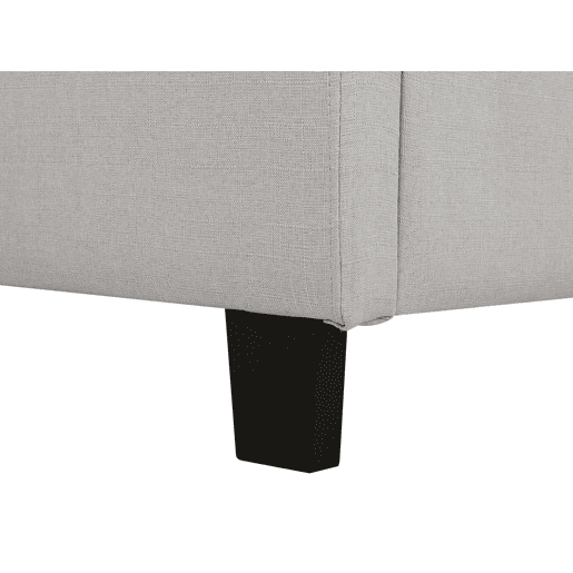 Cama de água Tecido LA ROCHELLE 160 x 200 cm Cinzento claro