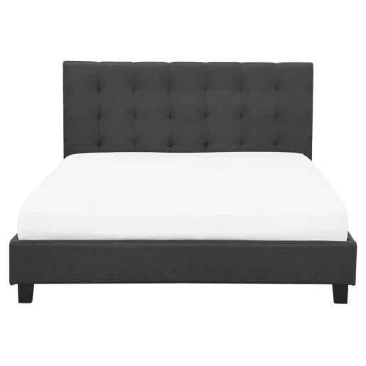 Cama de água Tecido LA ROCHELLE 160 x 200 cm Cinzento escuro
