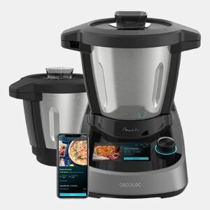 Cecotec Robô de cozinha com WiFi, TFT, 37 funções, APP para cozedura guiada e manual, sistema de auto-limpeza, acessórios OneClick, balanças integradas, jarro de aço inoxidável e jarro antiaderente Habana.
