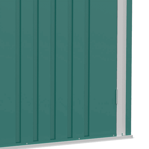 Outsunny Abrigo de Jardim 0,92 m² 100x103x160cm Abrigo Exterior de Aço Galvanizado com Porta Fechadura e Teto Inclinado para Armazenamento de Ferramentas Verde