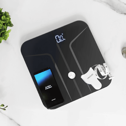 Cecotec Balança para casa de banho digital inteligente de alta precisão, com conectividade e fita métrica. Cecotec Balança para casa de banho digital inteligente de alta precisão, com conectividade e fita métrica.