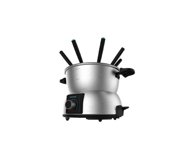 Cecotec fondue eléctrica fun gourmetfondue. 1000 w de potencia, termostato regulable, acero inoxidable, para queso