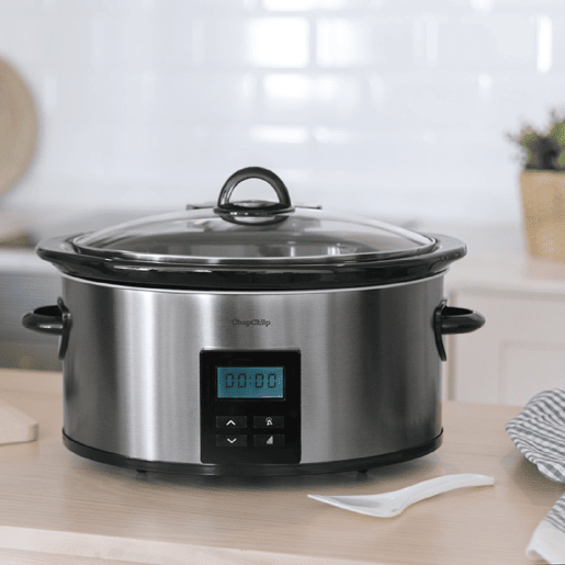 Cecotec Panela de cozedura lenta digital com 240 W. Ecrã LCD. 5,5 litros de capacidade Dois níveis de temperatura + Função manter quente Tampa de vidro. Tigela cerâmica amovível.