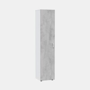 Armário multifunções 1 porta Branco - Cimento 41 x 182 x 37cm cm