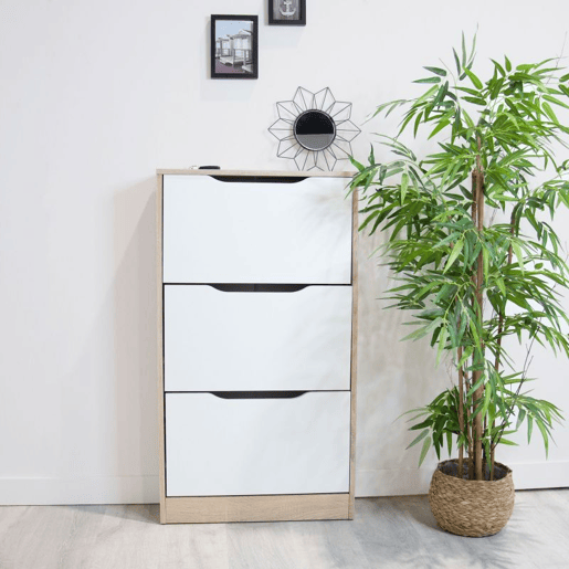 Sapateira Kamik Carvalho nórdico - Branco 60 x 107,5 x 17,3 cm