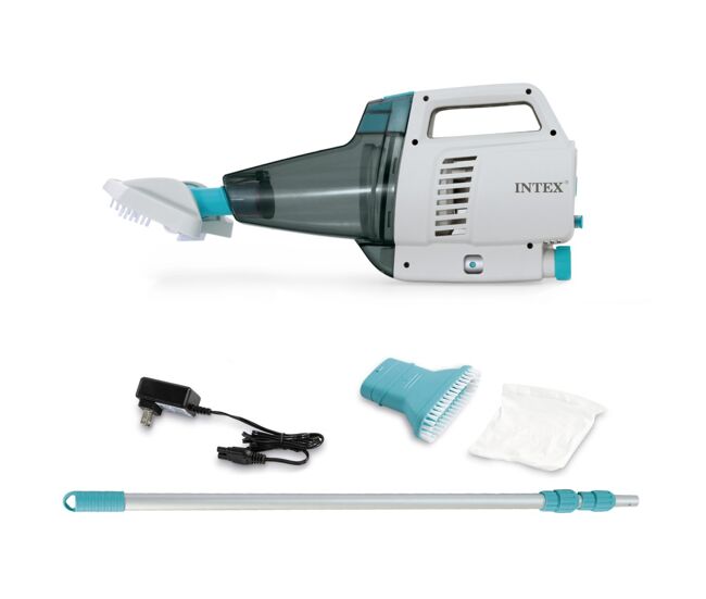 Aspiradora de piscina manual c/batería recargable intex