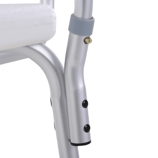 HOMCOM Cadeira para Duche Antiderrapante com Altura Ajustável em 6 Níveis Cadeira de Banho com Apoio para os Braços e Encosto 51,5x51,5x71-84 cm Branco