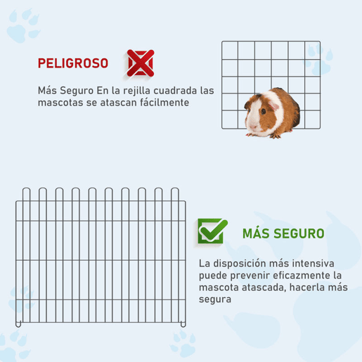 PawHut Parque para Animais de Estimação com 8 Paineis 71x61cm Dobrável Cerca para Animais de Estimação com Porta com Trava para Jardim Pátio Exterior Preto