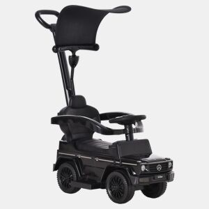 HOMCOM Carro de Passeio Carro Andador para Crianças acima de 12 Meses Mercedes G350 com Buzina Capô Removível Encosto e Suporte de Proteção 85,5x40,5x95cm Preto