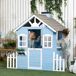 Casita Infantil Exterior Madera de Abeto Outsunny Casita Infantil Exterior Madera de Abeto Outsunny Azul