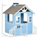 Casita Infantil Exterior Madera de Abeto Outsunny Casita Infantil Exterior Madera de Abeto Outsunny Azul