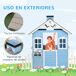 Casita Infantil Exterior Madera de Abeto Outsunny Casita Infantil Exterior Madera de Abeto Outsunny Azul