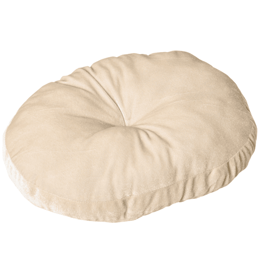 PawHut Cama para Gatos de Vime PE 78x69x22cm Cama para Gatos com Almofada Suave 3 Orifícios de Acesso e Canal em Forma de Anel Natural