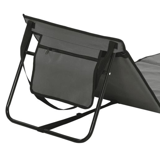 Outsunny Conjunto de 2 Esteiras de Praia Dobráveis em Tecido Oxford 600D com Encosto Reclinável e Alça de Transporte para Jardim 142x51x40 cm Cinzento