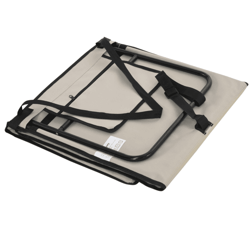 Outsunny Conjunto de 2 Esteiras de Praia Dobráveis com Encosto Reclinável, Almofadadas, em Tecido Oxford PVC 600D e Alça de Transporte para Jardim 142x51x40 cm Bege