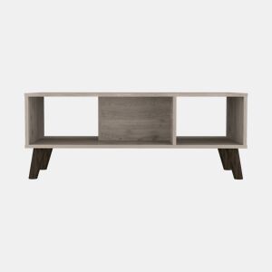 Tabela central de Cincinatti sem gavetas ou prateleiras, 40 cm a x 47 cm p x 101,1 cm An, Ash