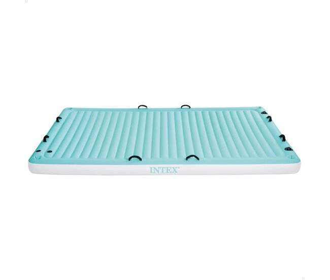 Manta flotante hinchable c/portabebidas y asas de agarre 183x310x18 cm intex