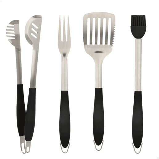 Conjunto de 4 acessórios para churrasco Aktive