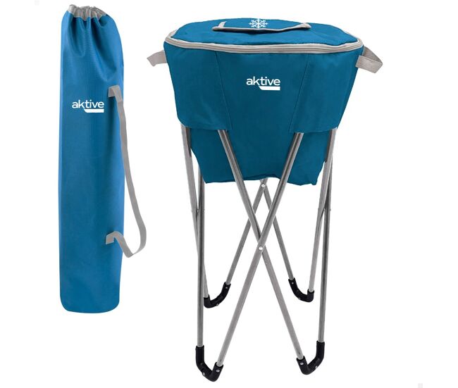 Nevera portátil plegable con soporte para camping aktive