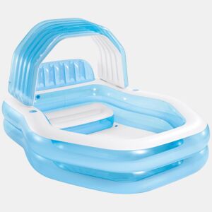 Piscina inflável para crianças azul cpoltrona e toldo 229x191x135 cm INTEX