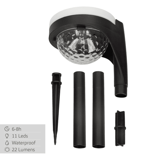 Pack de 2 projectores solares exteriores luz dupla LED cfarol para jardim Aktive