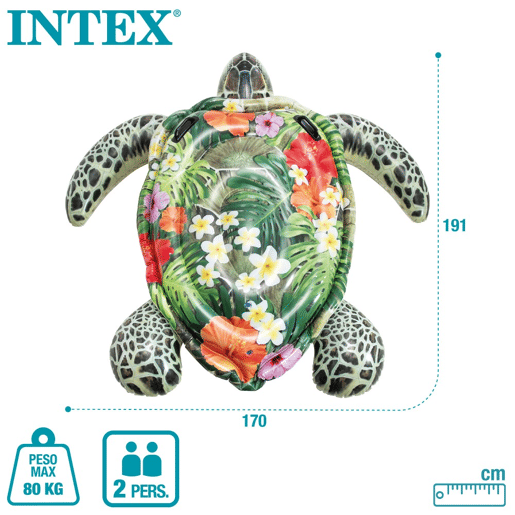 Tartaruga insuflável INTEX efeito realista 2 asas 191x170 cm