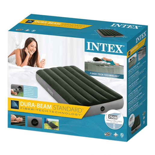 Colchão insuflável individual com bomba e fiber-tech intex Colchão insuflável individual com bomba e fiber-tech intex