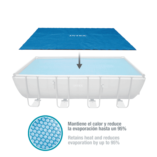 Cobertura solar INTEX piscinas retangulares 400 x 200 cm