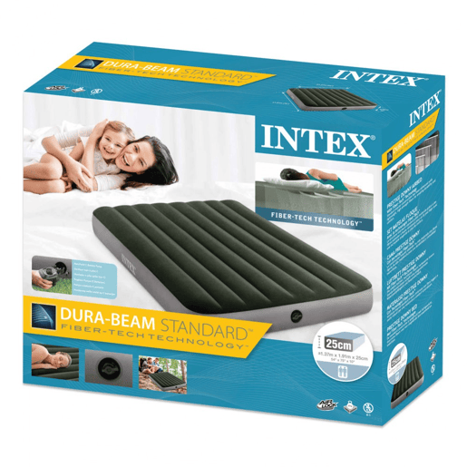 Colchão insuflável duplo com bomba prestige downy com fiber-tech INTEX