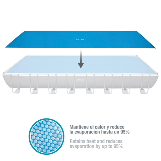 Cobertura solar INTEX piscinas retangulares 732x366 cm