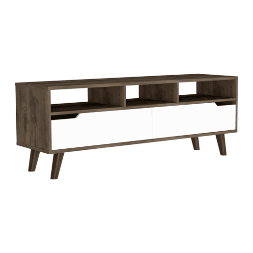 Gabinete de TV Oslo com prateleiras inferiores, 51 cm a x 39 cm p x 137 cm An, Bolsabranco