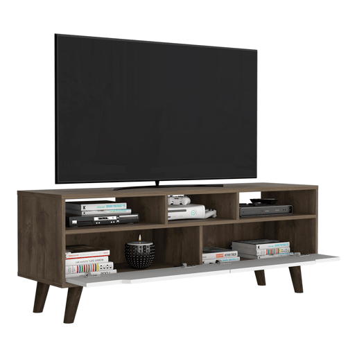 Gabinete de TV Oslo com prateleiras inferiores, 51 cm a x 39 cm p x 137 cm An, Bolsabranco