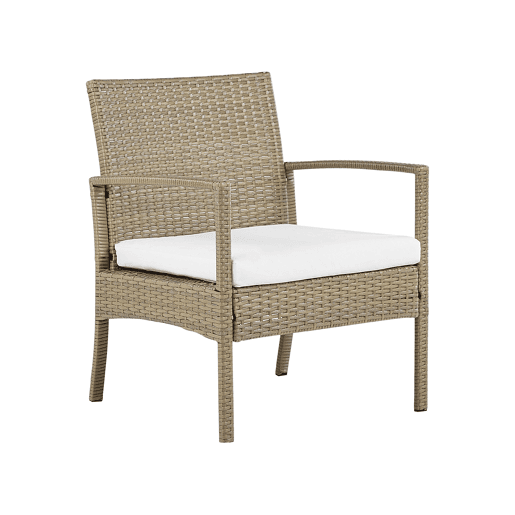 Conjunto de jardim em rattan com 4 lugares castanho claro MARSALA
