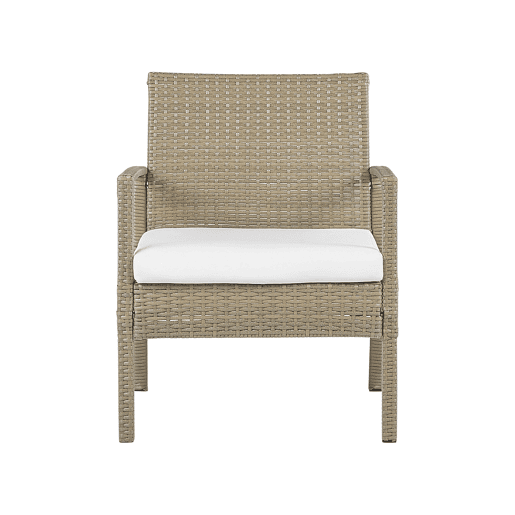 Conjunto de jardim em rattan com 4 lugares castanho claro MARSALA
