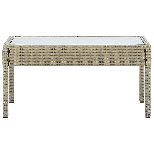 Conjunto de jardim em rattan com 4 lugares castanho claro MARSALA