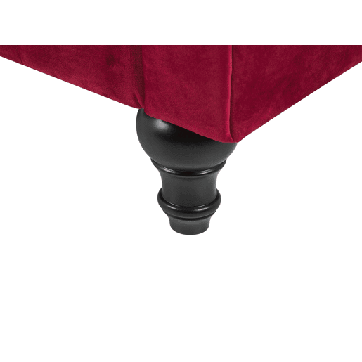 Sofá CHESTERFIELD Veludo Vermelho escuro 3 lugares