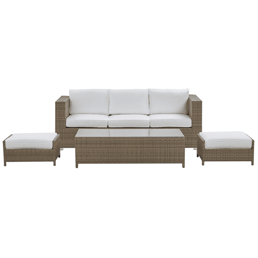 Beliani Conjunto lounge Ratan sintético BELLUNO