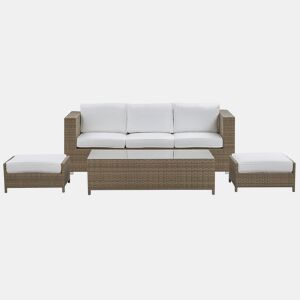 Beliani Conjunto lounge Ratan sintético BELLUNO