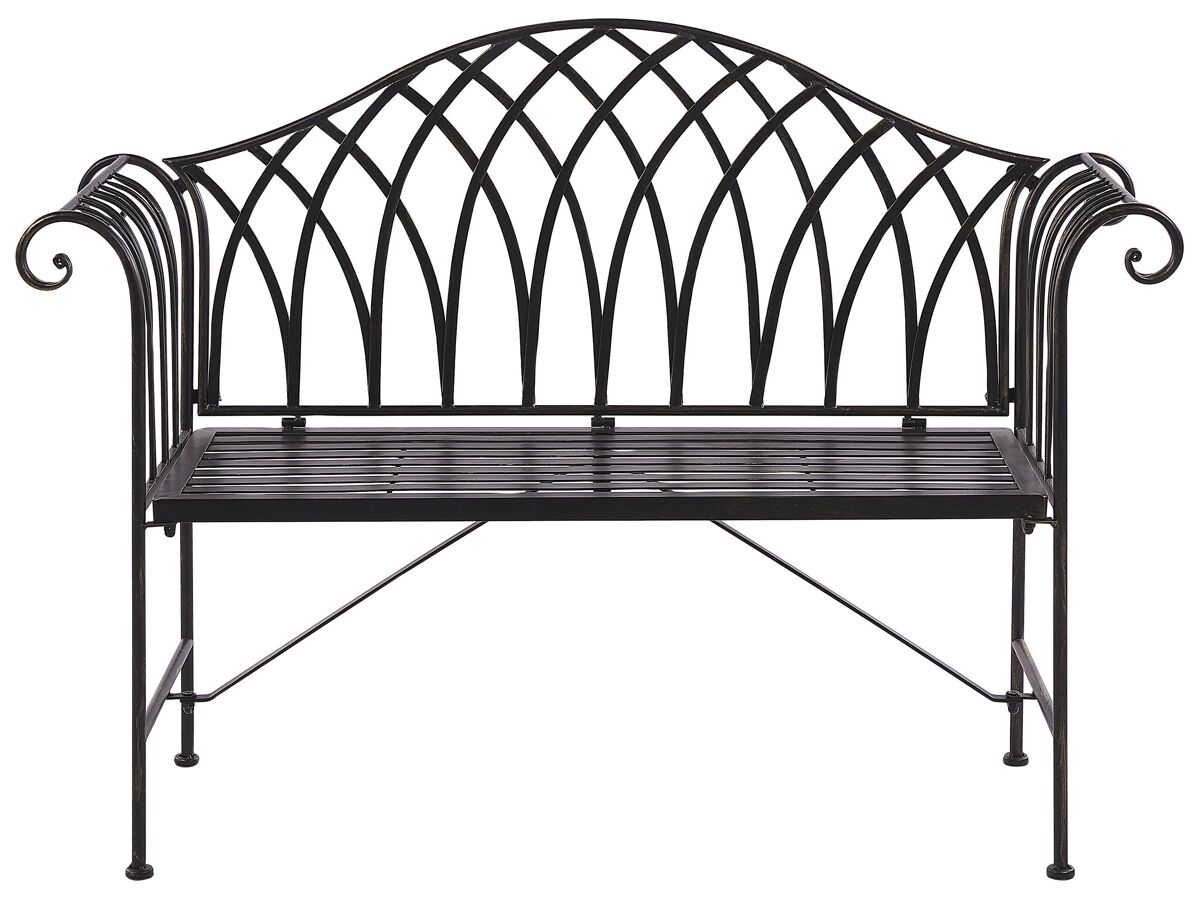 Beliani Banco Hierro MILAZZO 130x45 Negro