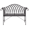 Banco de jardim MILAZZO 130 cm Metal Preto