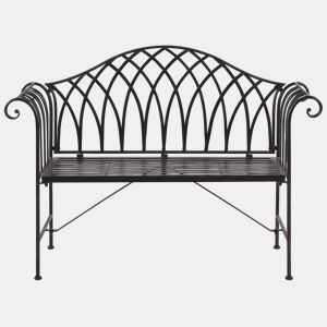 Banco de jardim MILAZZO 130 cm Metal Preto