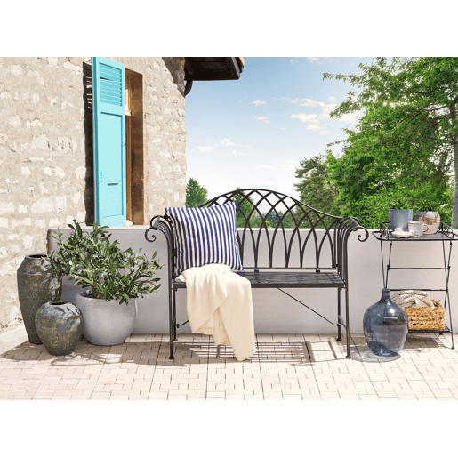 Banco de jardim MILAZZO 130 cm Metal Preto