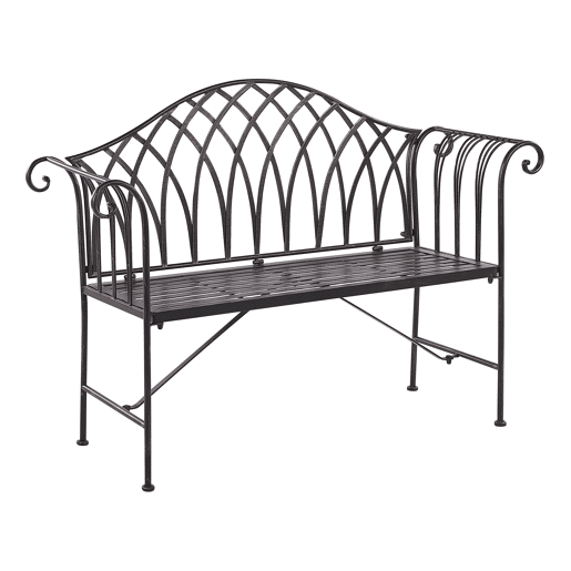Banco de jardim MILAZZO 130 cm Metal Preto