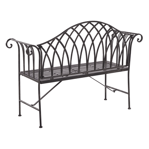Banco de jardim MILAZZO 130 cm Metal Preto