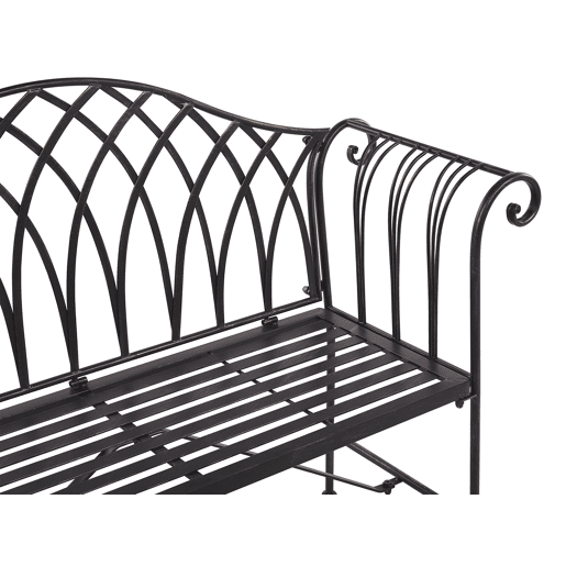 Banco de jardim MILAZZO 130 cm Metal Preto