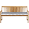 Bancos de jardim com almofadas VIVARA 160 cm Madeira de Acácia certificada Azul marinho