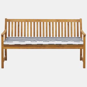 Bancos de jardim com almofadas VIVARA 160 cm Madeira de Acácia certificada Azul marinho
