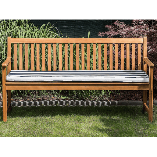 Bancos de jardim com almofadas VIVARA 160 cm Madeira de Acácia certificada Azul marinho