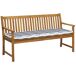 Beliani Banco Madera de acacia con certificado FSC® VIVARA 160x61 Beliani Banco Madera de acacia con certificado FSC® VIVARA 160x61 Azul Marino